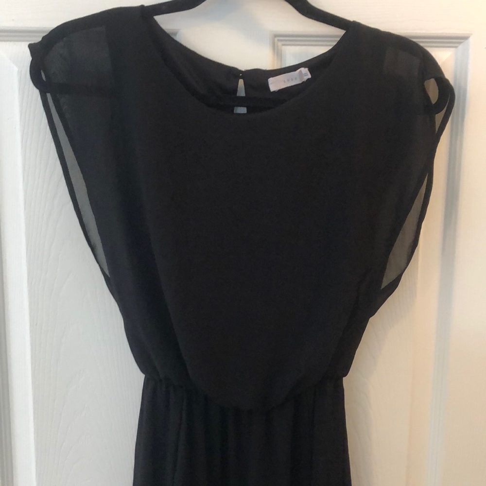 Floor long formal black dress